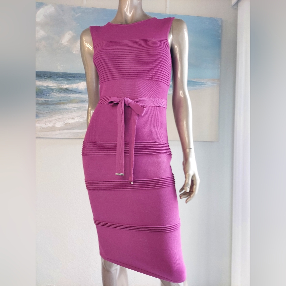 $2,400 CAROLINA HERRERA ORCHID PURPLE KNOT DAY DRESS US XS